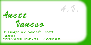 anett vancso business card